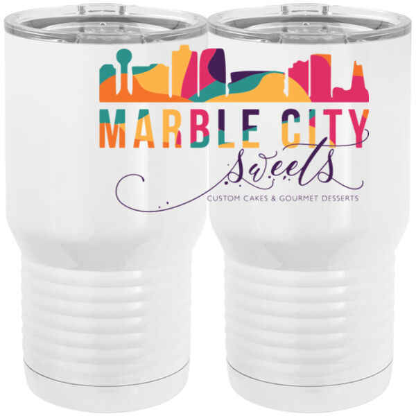 MCS - 20 oz. Tall Stainless Steel Vacuum Insulated Tumbler White Thumbnail