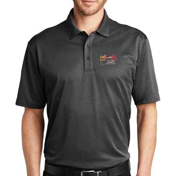 MCS White Embroidered  - ® Heathered Silk Touch ™ Performance Polo Thumbnail