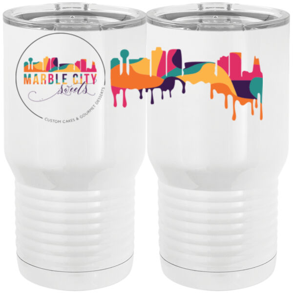 MCS Drip  - 20 oz. Tall Stainless Steel Vacuum Insulated Tumbler White Thumbnail