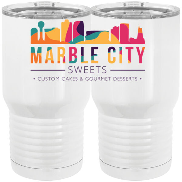 MCS - 20 oz. Tall Stainless Steel Vacuum Insulated Tumbler White Thumbnail