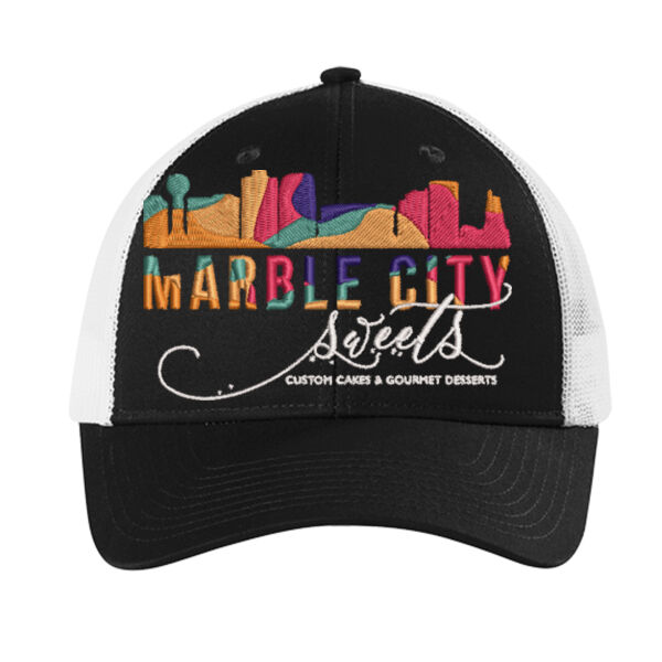 MCS White embroidered - ® Low Profile Snapback Trucker Cap Thumbnail