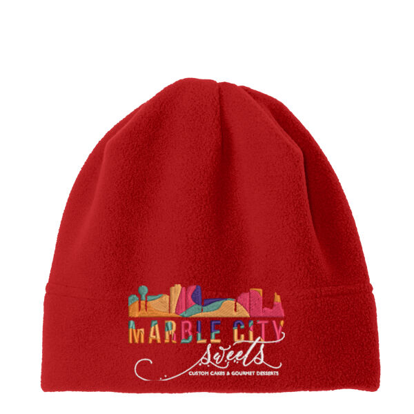 MCS White embroidered - R Tek ® Stretch Fleece Beanie Thumbnail