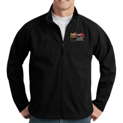 MCS White Script - Tall Textured Soft Shell Jacket Thumbnail