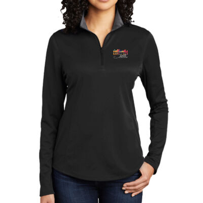 MCS White Embroidered  - ® Ladies Silk Touch ™ Performance 1/4 Zip Thumbnail