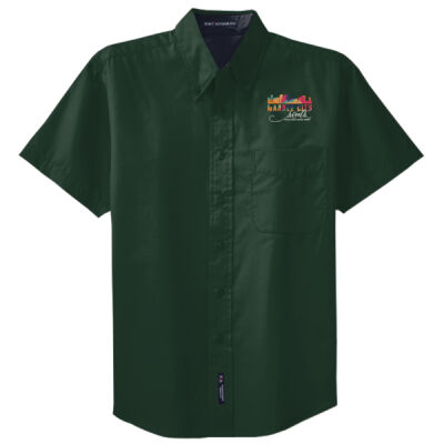 MCS White Embroidered  - Short Sleeve Easy Care Shirt Thumbnail