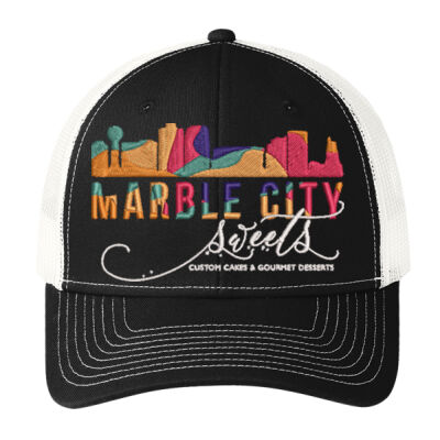 MCS White embroidered - Snapback Trucker Cap Thumbnail