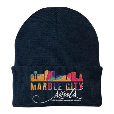 MCS White embroidered - Knit Cap Thumbnail