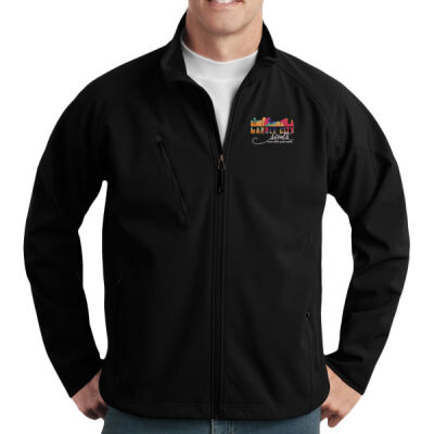 MCS White Embroidered  - Tall Textured Soft Shell Jacket Thumbnail