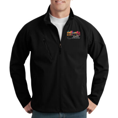 MCS White Script - Textured Soft Shell Jacket Thumbnail