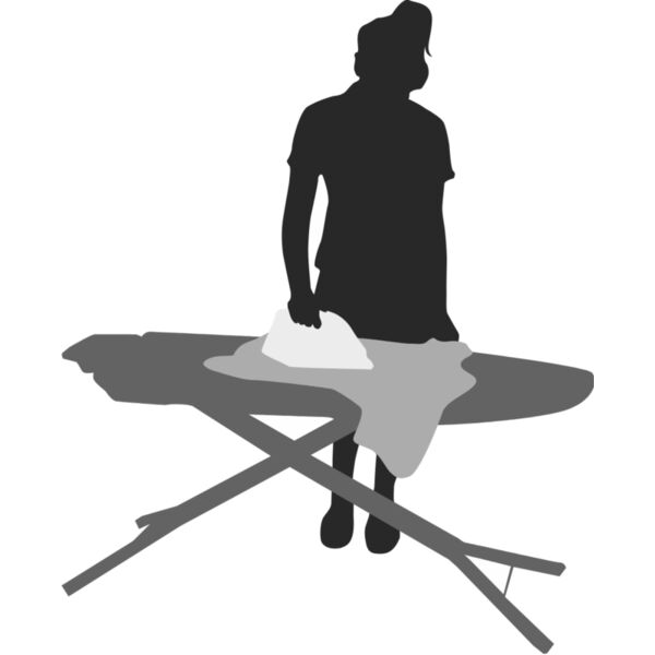 Housekeeper Ironing Laundry Silhouette 1 Thumbnail